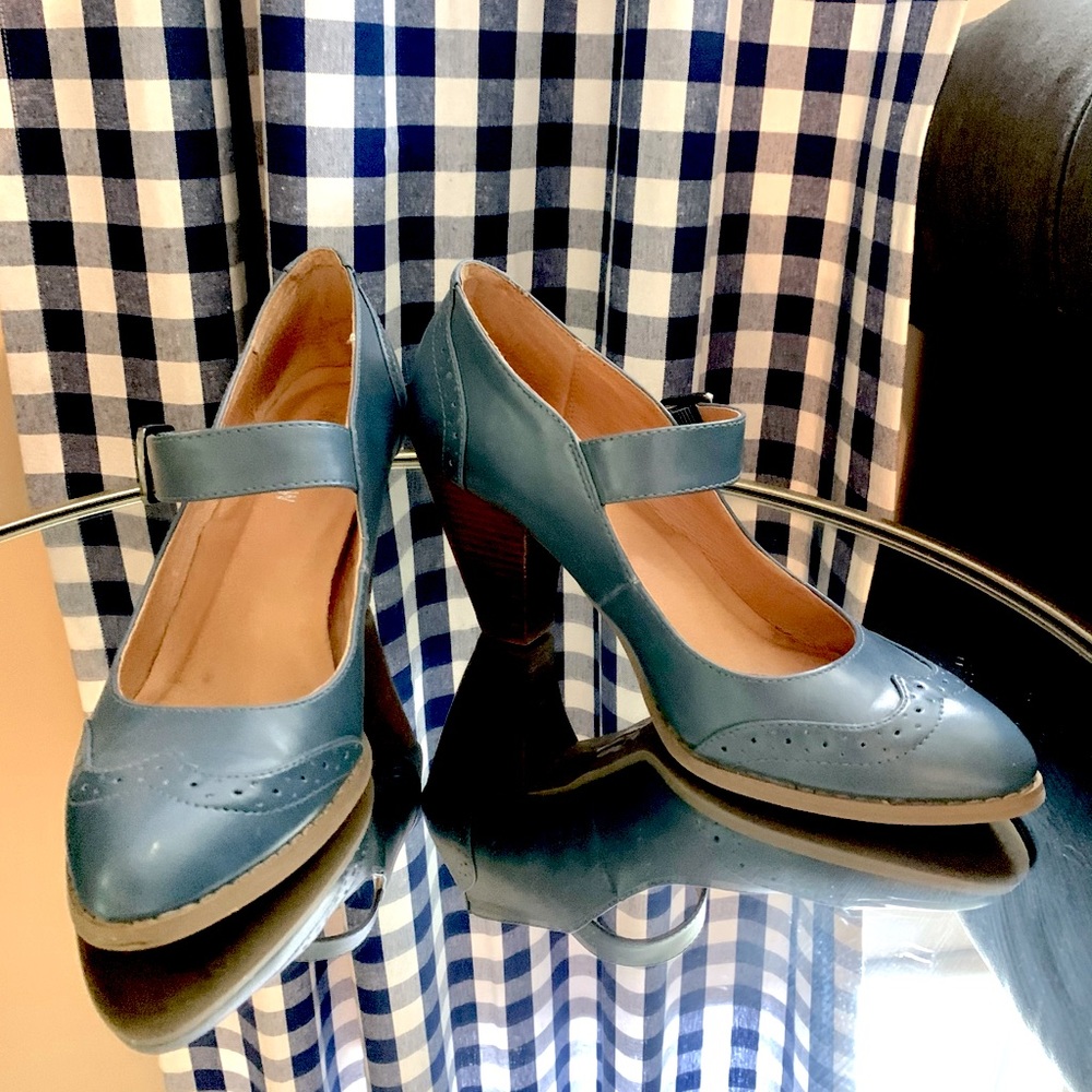 Mary Jane style Chelsea Crew leather heels